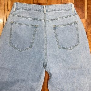 Light wash straight leg jeans